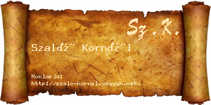 Szaló Kornél névjegykártya